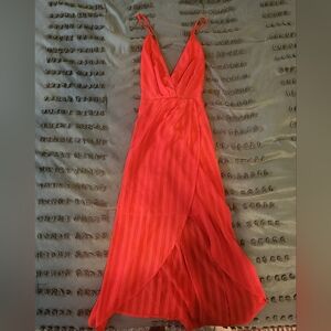 Lulus red deep v neck dress